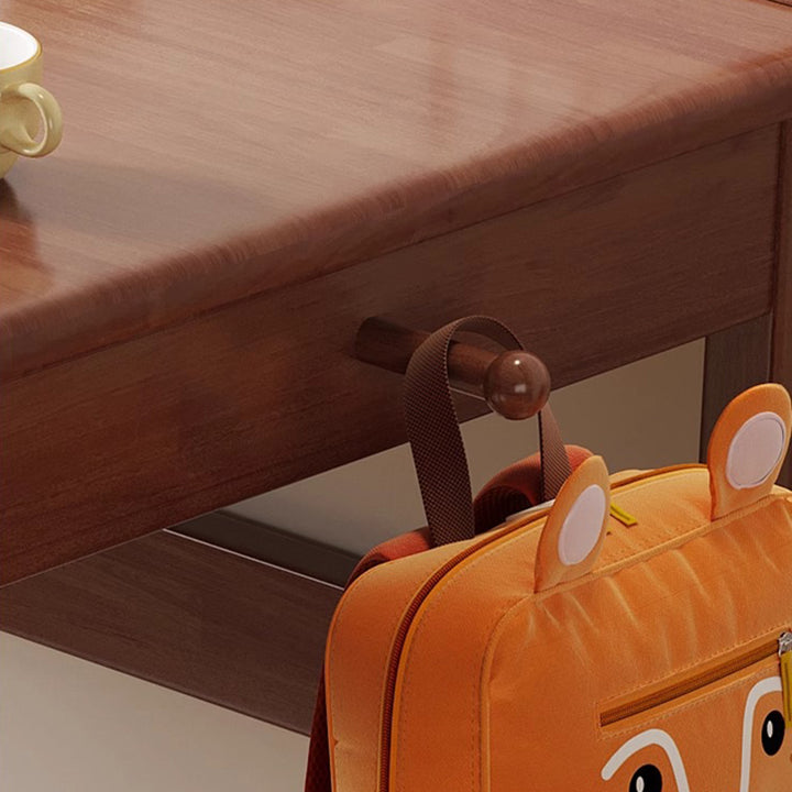 Escritorio infantil rectangular de madera contrachapada de estilo minimalista moderno con 2 cajones para sala de estar 