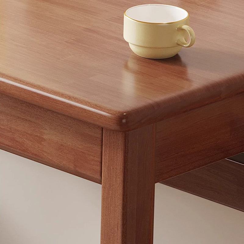 Escritorio infantil rectangular de madera contrachapada de estilo minimalista moderno con 2 cajones para sala de estar 