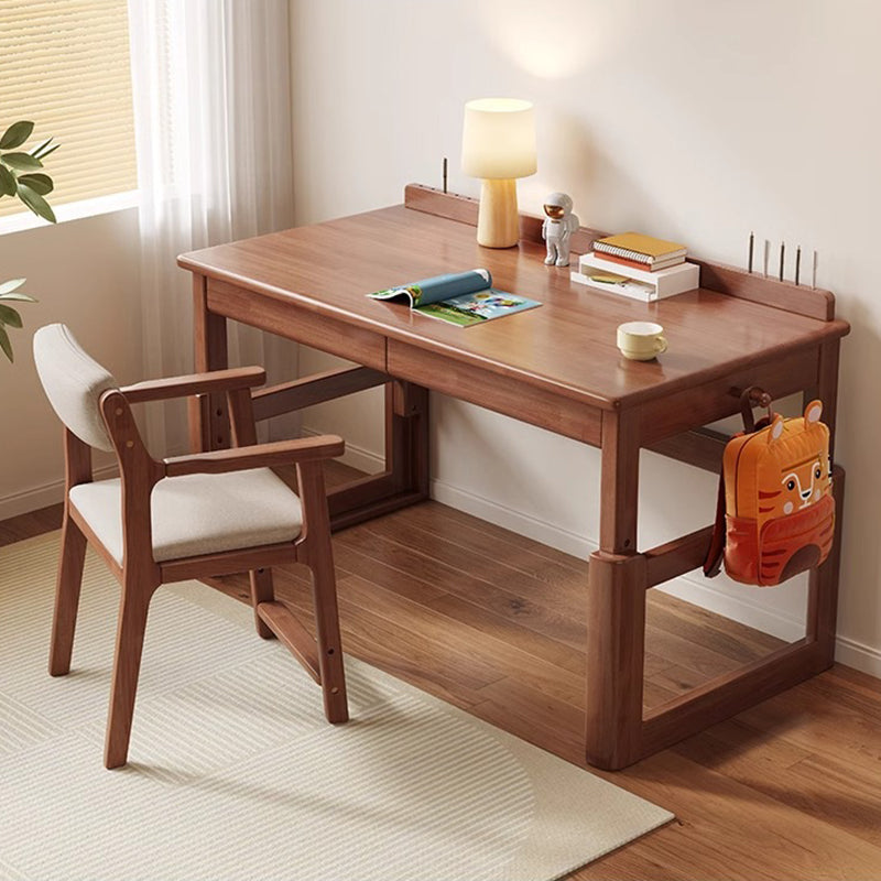 Escritorio infantil rectangular de madera contrachapada de estilo minimalista moderno con 2 cajones para sala de estar 