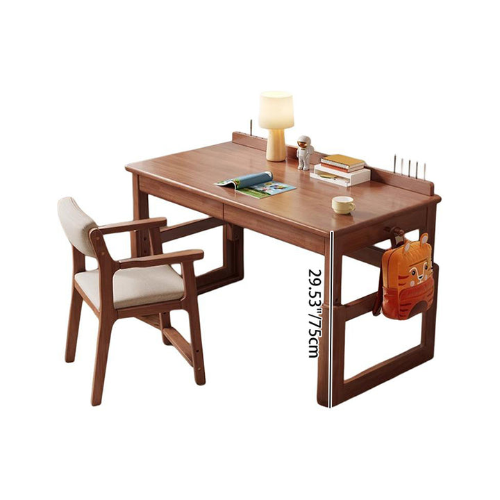 Escritorio infantil rectangular de madera contrachapada de estilo minimalista moderno con 2 cajones para sala de estar 