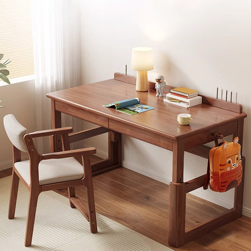 Escritorio infantil rectangular de madera contrachapada de estilo minimalista moderno con 2 cajones para sala de estar 
