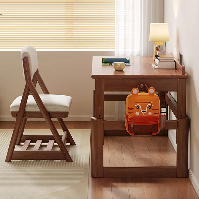 Escritorio infantil rectangular de madera contrachapada de estilo minimalista moderno con 2 cajones para sala de estar 