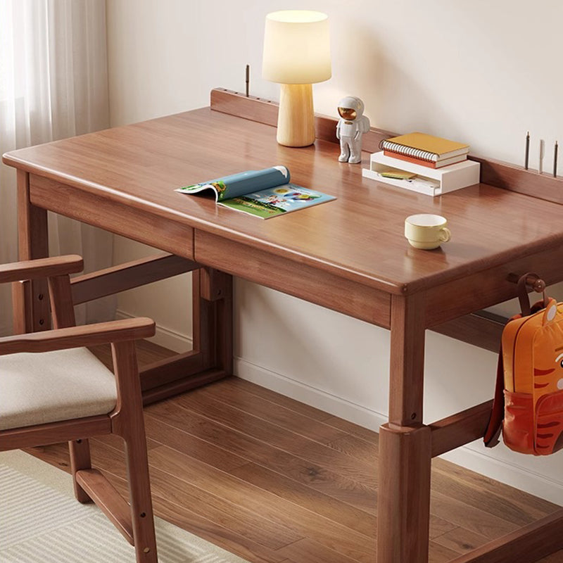 Escritorio infantil rectangular de madera contrachapada de estilo minimalista moderno con 2 cajones para sala de estar 