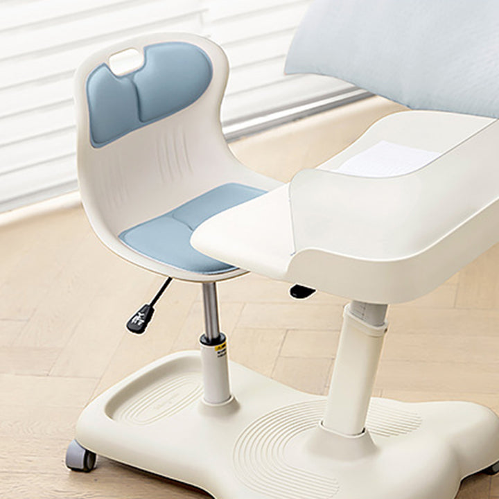 Modern Minimalist ABS Curved Square Study Desk With Backrest Mobile For Living Room