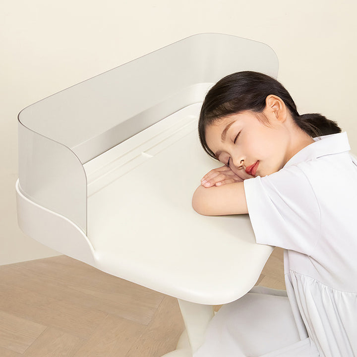 Modern Minimalist ABS Curved Square Study Desk With Backrest Mobile For Living Room