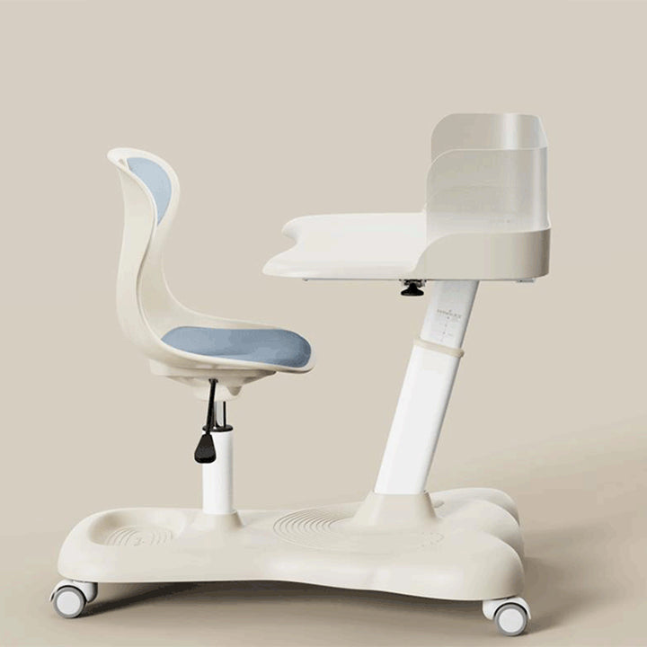 Modern Minimalist ABS Curved Square Study Desk With Backrest Mobile For Living Room