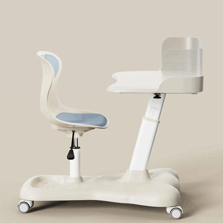 Modern Minimalist ABS Curved Square Study Desk With Backrest Mobile For Living Room