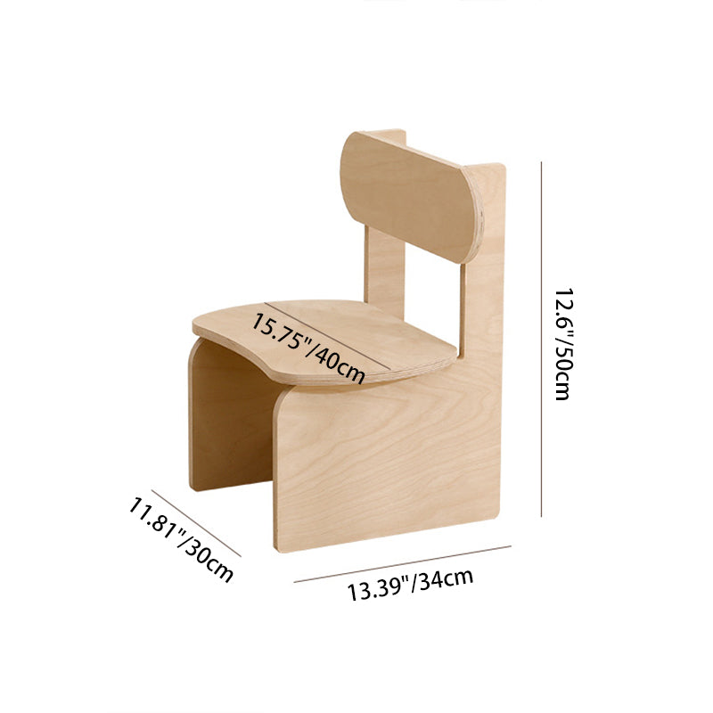Conjunto de escritorio y silla de estudio infantil de tablero marino moderno minimalista con diseño ovalado curvo y 1 nivel para sala de estar 