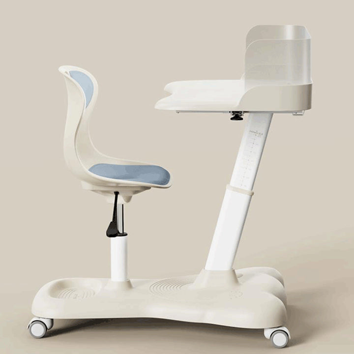 Modern Minimalist ABS Curved Square Study Desk With Backrest Mobile For Living Room