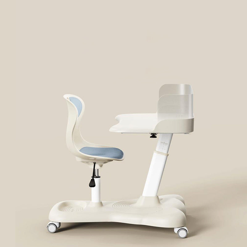 Modern Minimalist ABS Curved Square Study Desk With Backrest Mobile For Living Room