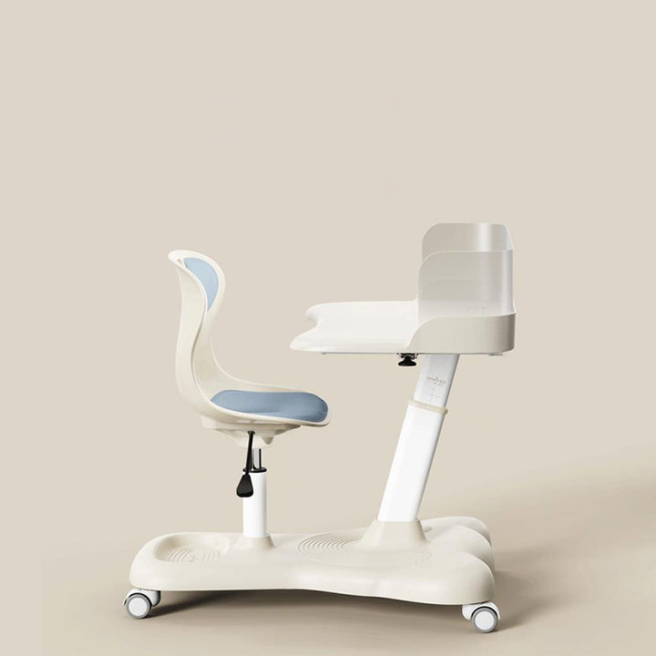 Modern Minimalist ABS Curved Square Study Desk With Backrest Mobile For Living Room