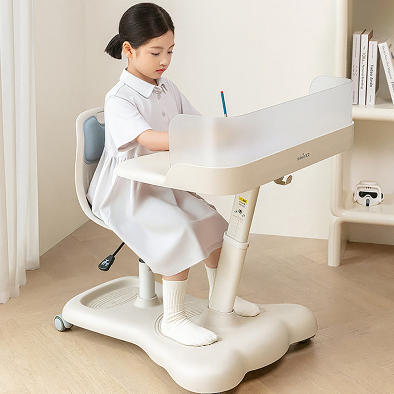 Modern Minimalist ABS Curved Square Study Desk With Backrest Mobile For Living Room