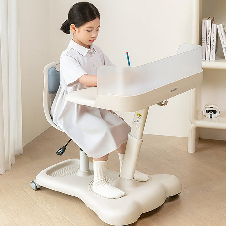 Modern Minimalist ABS Curved Square Study Desk With Backrest Mobile For Living Room