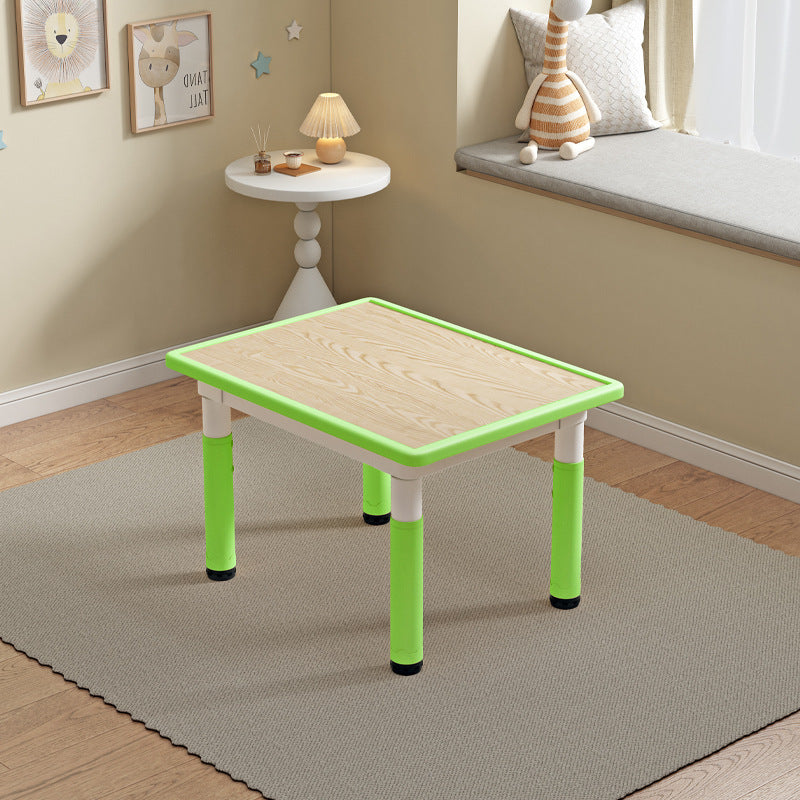 Modern Minimalist MDF PP Cylinder Rectangular Kids Study Table Chair Set With Adjustable Height For Living Room