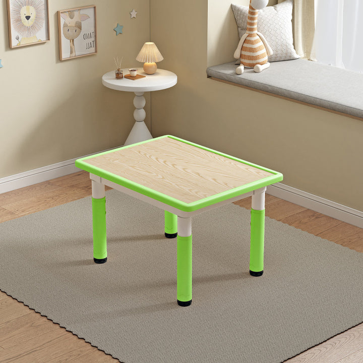 Modern Minimalist MDF PP Cylinder Rectangular Kids Study Table Chair Set With Adjustable Height For Living Room