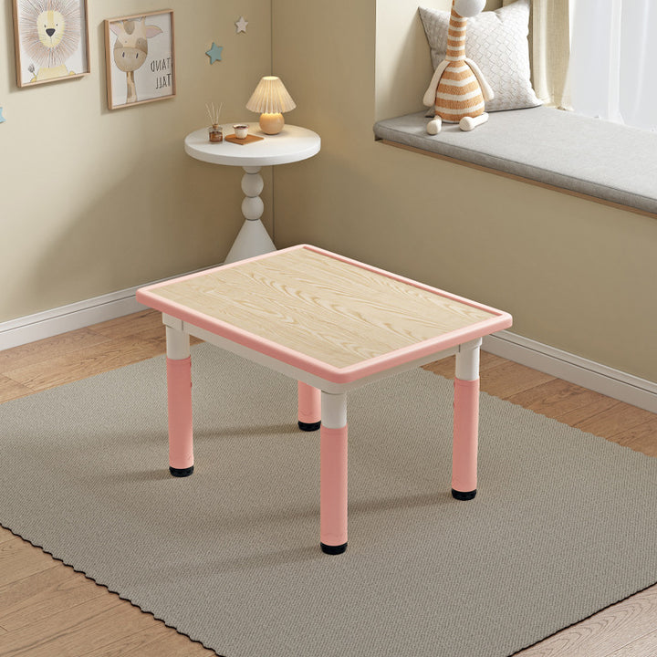 Modern Minimalist MDF PP Cylinder Rectangular Kids Study Table Chair Set With Adjustable Height For Living Room