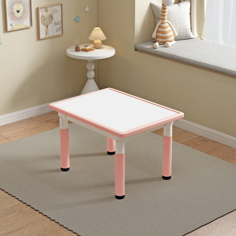 Modern Minimalist MDF PP Cylinder Rectangular Kids Study Table Chair Set With Adjustable Height For Living Room