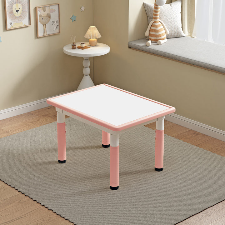 Modern Minimalist MDF PP Cylinder Rectangular Kids Study Table Chair Set With Adjustable Height For Living Room