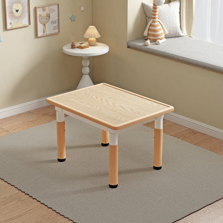 Modern Minimalist MDF PP Cylinder Rectangular Kids Study Table Chair Set With Adjustable Height For Living Room