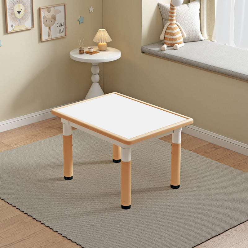 Modern Minimalist MDF PP Cylinder Rectangular Kids Study Table Chair Set With Adjustable Height For Living Room