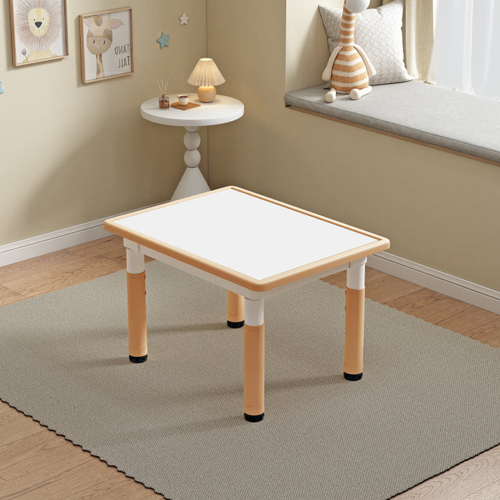 Modern Minimalist MDF PP Cylinder Rectangular Kids Study Table Chair Set With Adjustable Height For Living Room