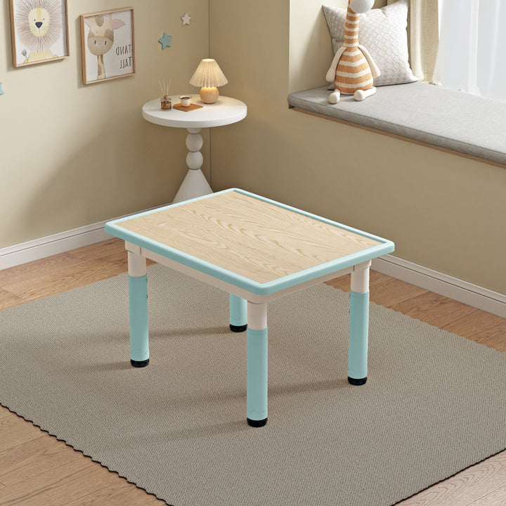 Modern Minimalist MDF PP Cylinder Rectangular Kids Study Table Chair Set With Adjustable Height For Living Room