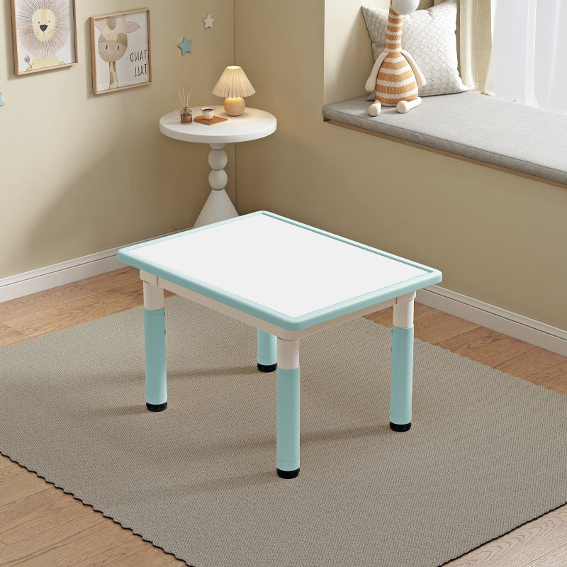 Modern Minimalist MDF PP Cylinder Rectangular Kids Study Table Chair Set With Adjustable Height For Living Room