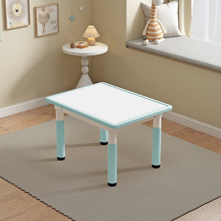 Modern Minimalist MDF PP Cylinder Rectangular Kids Study Table Chair Set With Adjustable Height For Living Room