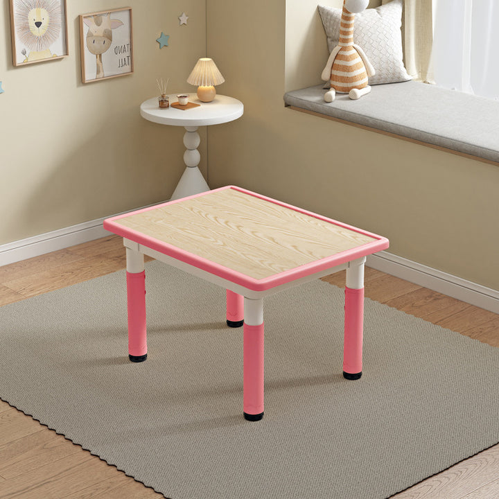 Modern Minimalist MDF PP Cylinder Rectangular Kids Study Table Chair Set With Adjustable Height For Living Room