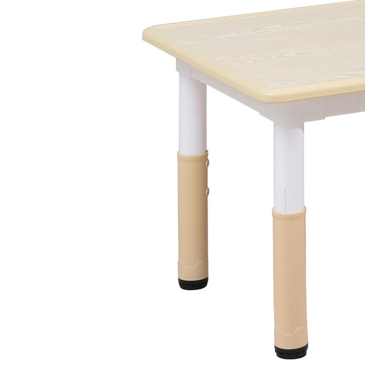 Modern Minimalist MDF PP Cylinder Rectangular Kids Study Table Chair Set With Adjustable Height For Living Room