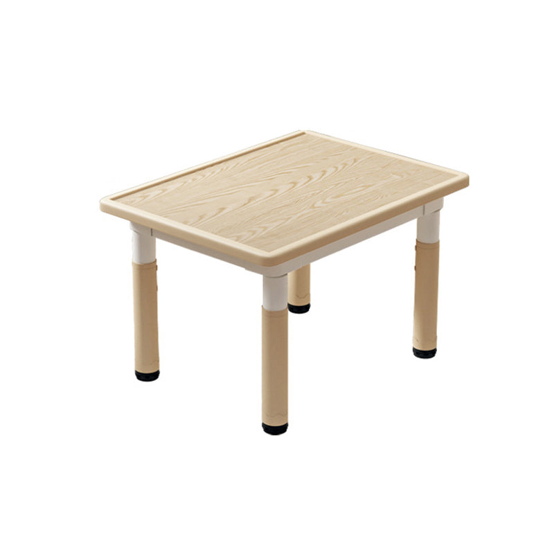 Modern Minimalist MDF PP Cylinder Rectangular Kids Study Table Chair Set With Adjustable Height For Living Room