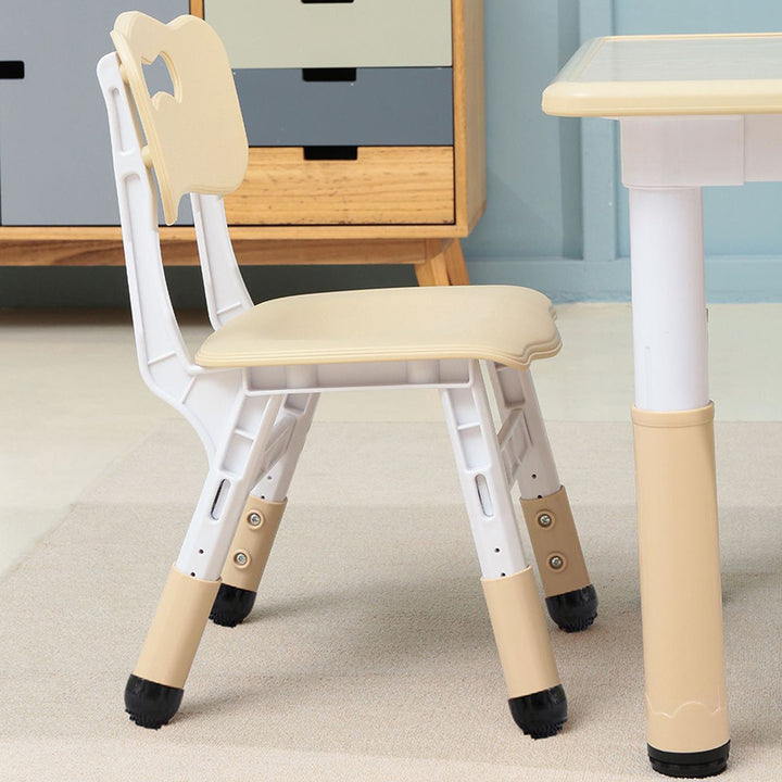 Modern Minimalist MDF PP Cylinder Rectangular Kids Study Table Chair Set With Adjustable Height For Living Room