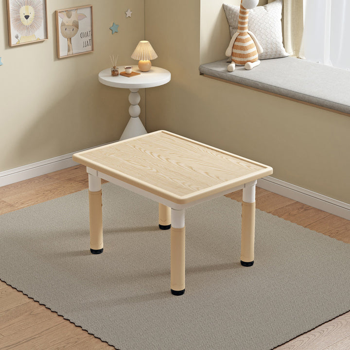 Modern Minimalist MDF PP Cylinder Rectangular Kids Study Table Chair Set With Adjustable Height For Living Room