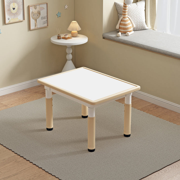 Modern Minimalist MDF PP Cylinder Rectangular Kids Study Table Chair Set With Adjustable Height For Living Room