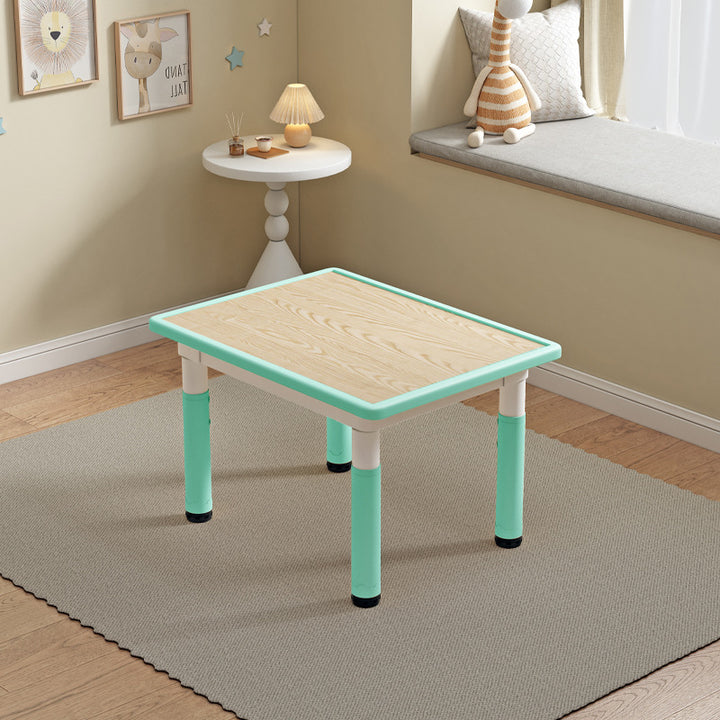 Modern Minimalist MDF PP Cylinder Rectangular Kids Study Table Chair Set With Adjustable Height For Living Room