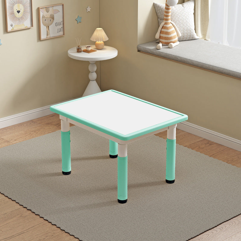Modern Minimalist MDF PP Cylinder Rectangular Kids Study Table Chair Set With Adjustable Height For Living Room