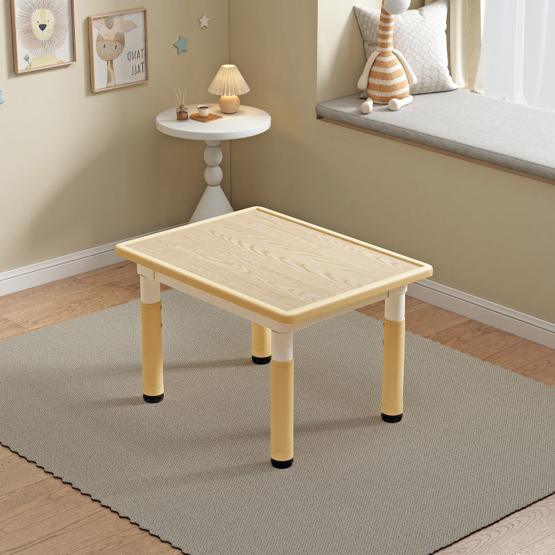 Modern Minimalist MDF PP Cylinder Rectangular Kids Study Table Chair Set With Adjustable Height For Living Room