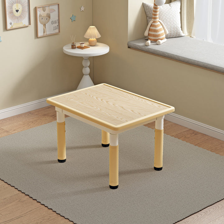 Modern Minimalist MDF PP Cylinder Rectangular Kids Study Table Chair Set With Adjustable Height For Living Room