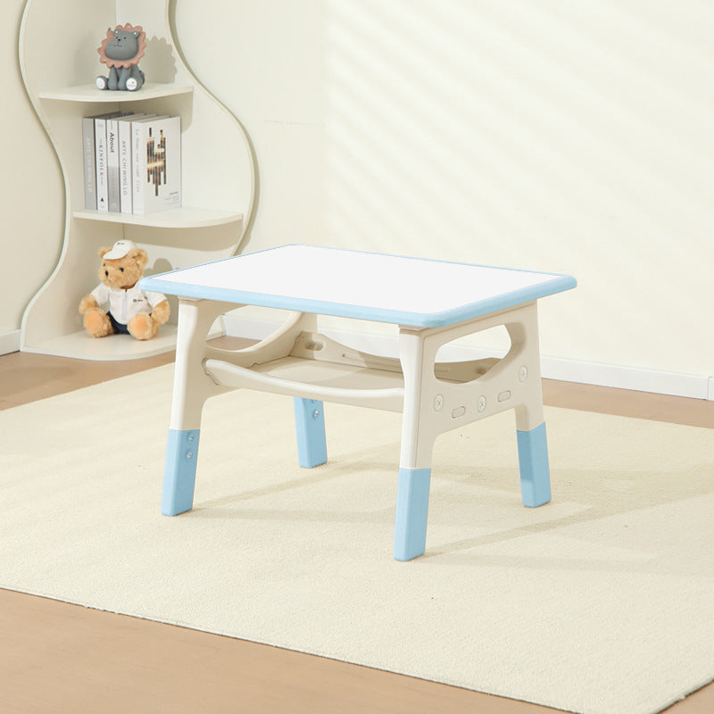 モダンミニマル MDF PP 角丸長方形 キッズ学習デスク 2段付き リビングルーム用 
