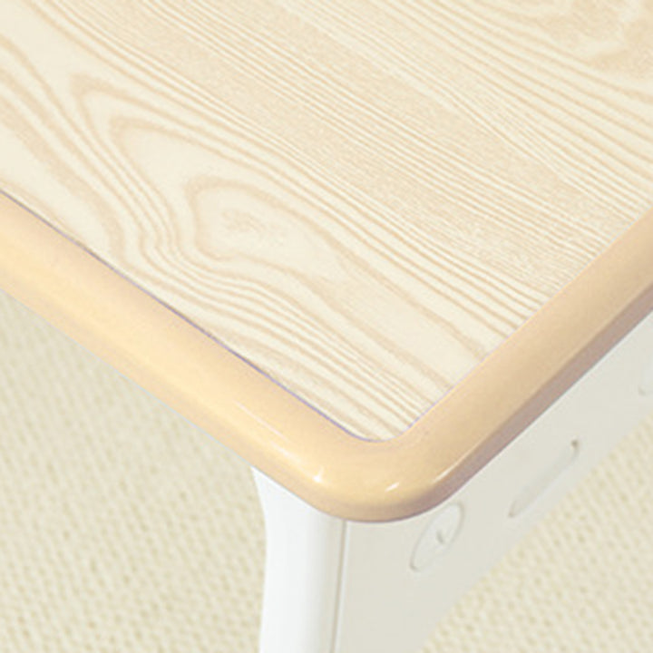モダンミニマル MDF PP 角丸長方形 キッズ学習デスク 2段付き リビングルーム用 