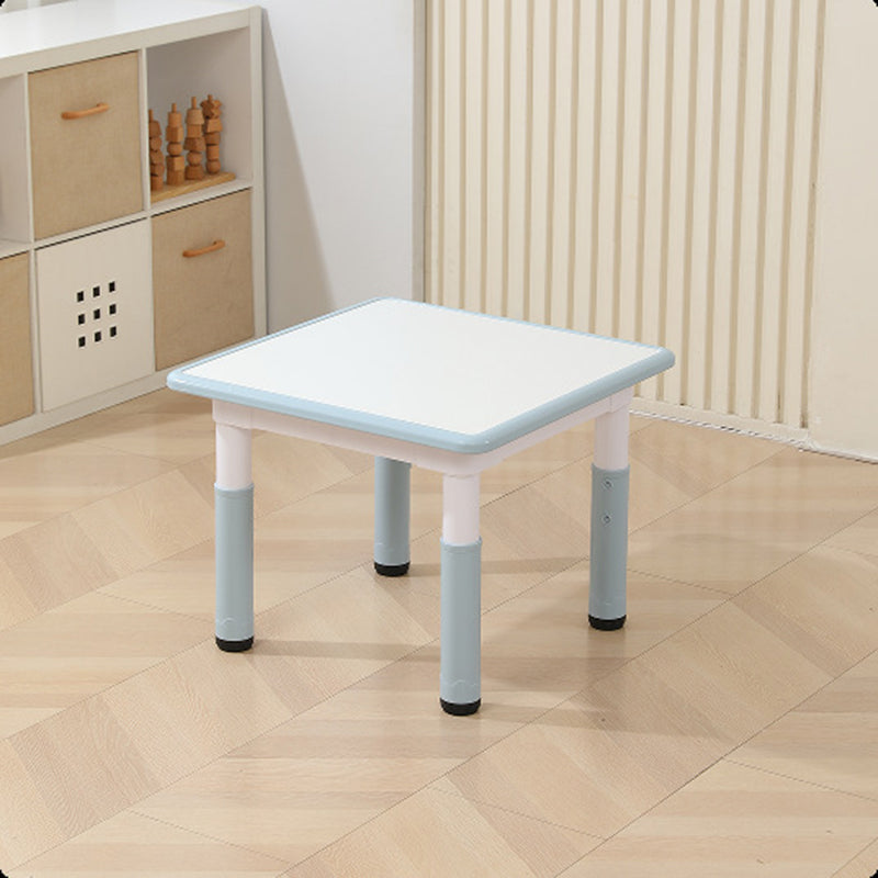 Modern Minimalist Fireboard PP Square Rectangular Kids Study Desk 1-Tier Adjustable For Living Room