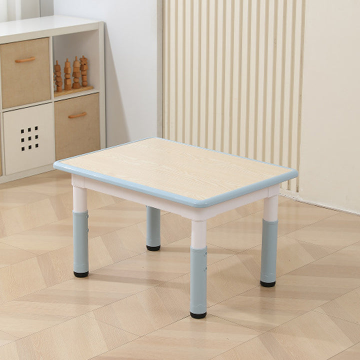Modern Minimalist Fireboard PP Square Rectangular Kids Study Desk 1-Tier Adjustable For Living Room