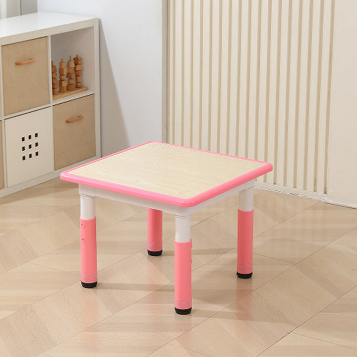 Modern Minimalist Fireboard PP Square Rectangular Kids Study Desk 1-Tier Adjustable For Living Room