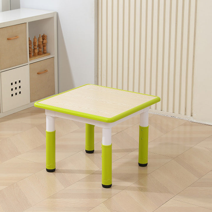 Modern Minimalist Fireboard PP Square Rectangular Kids Study Desk 1-Tier Adjustable For Living Room