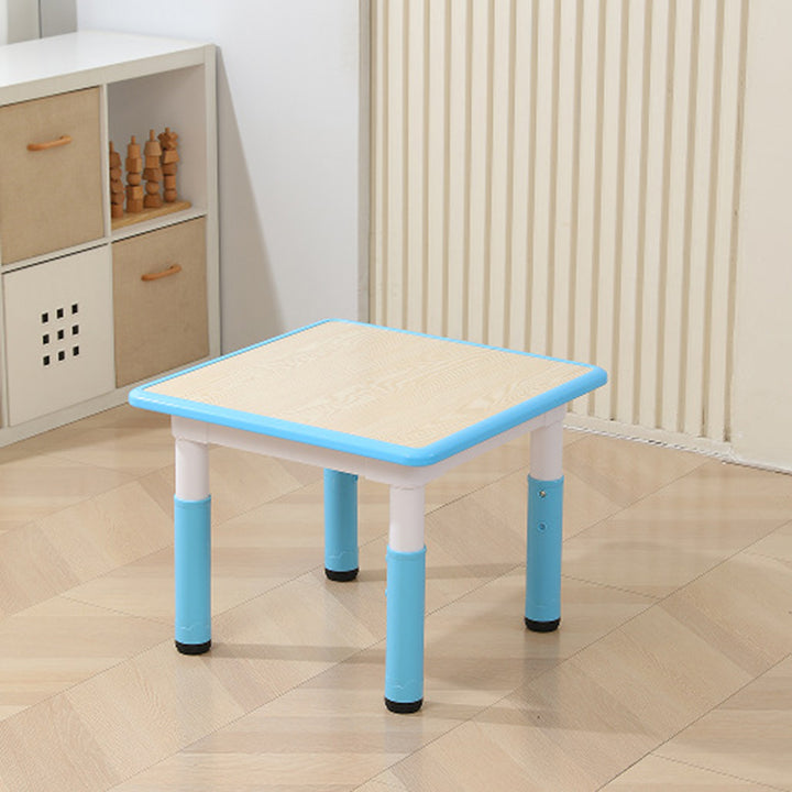 Modern Minimalist Fireboard PP Square Rectangular Kids Study Desk 1-Tier Adjustable For Living Room