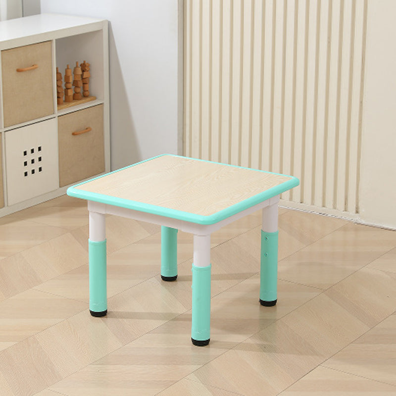 Modern Minimalist Fireboard PP Square Rectangular Kids Study Desk 1-Tier Adjustable For Living Room