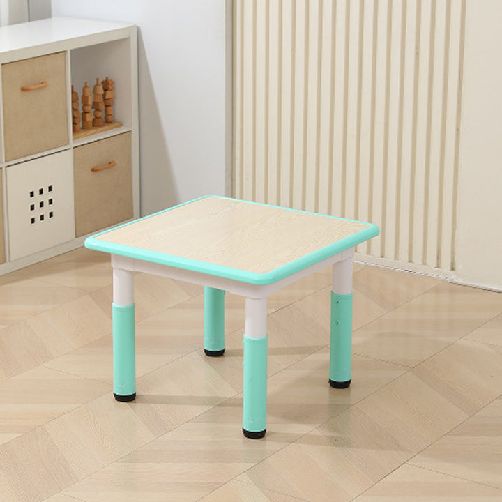 Modern Minimalist Fireboard PP Square Rectangular Kids Study Desk 1-Tier Adjustable For Living Room