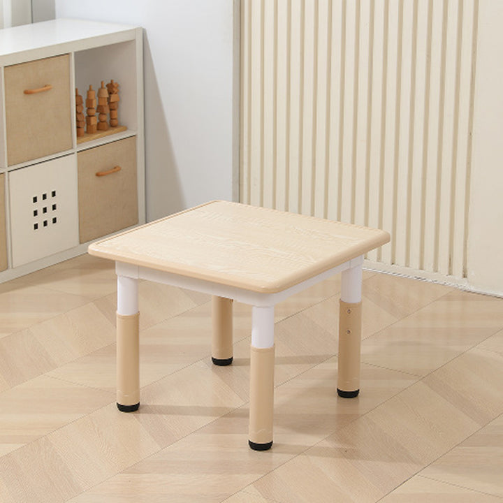 Modern Minimalist Fireboard PP Square Rectangular Kids Study Desk 1-Tier Adjustable For Living Room