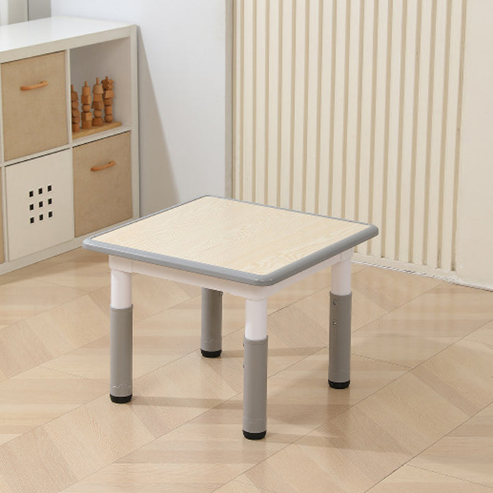 Modern Minimalist Fireboard PP Square Rectangular Kids Study Desk 1-Tier Adjustable For Living Room