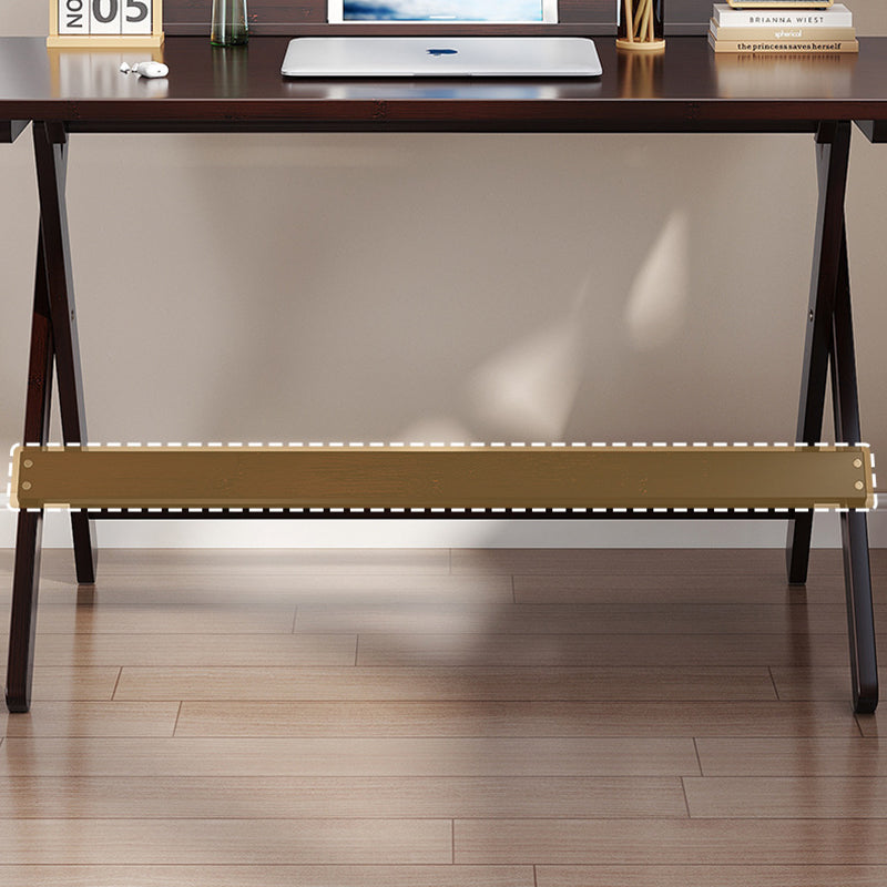 Traditional Chinese Bamboo Rectangular Foldable Study Desk 1-Tier Folding Writing Table For Living Room